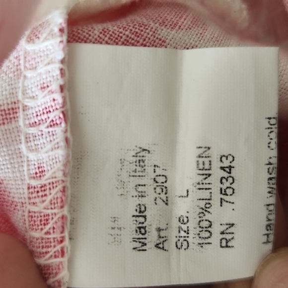 ELENA BALDI 100% LINEN FLORAL BLOUSE - Picture 6 of 6